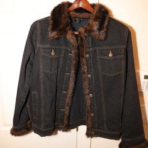 Faux Fur lined jean jacket
